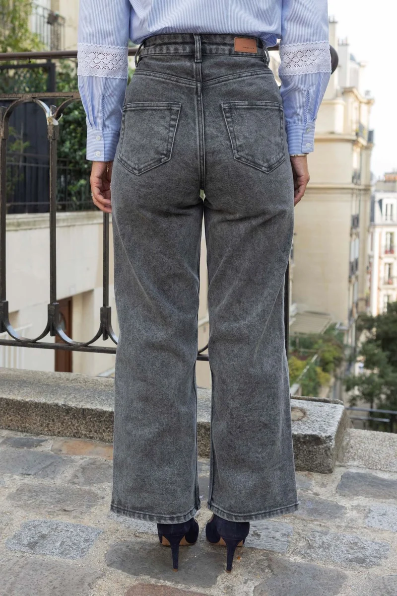 Jean wide Audrey - gris