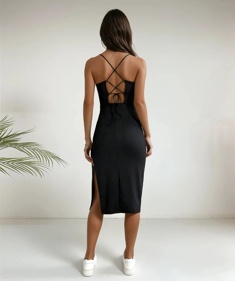 Robe Dos Nu Noire - Félicie