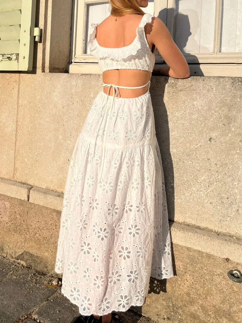 Robe Blanche Brodée - Isabelle