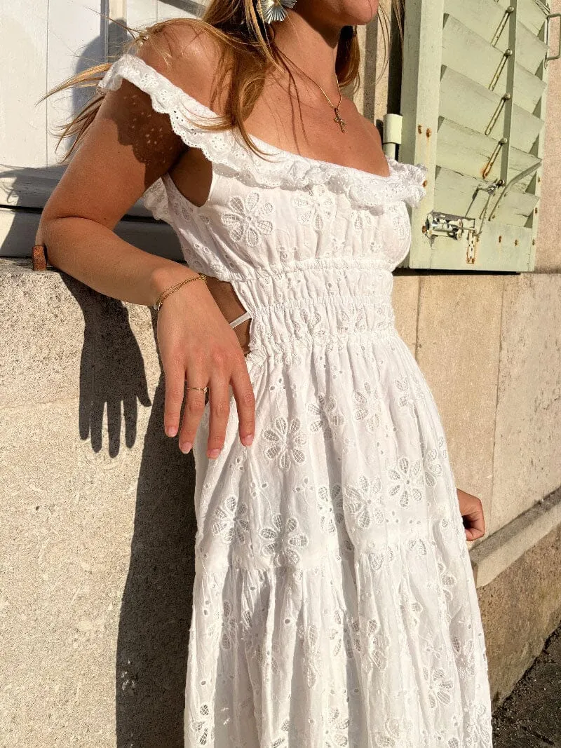 Robe Blanche Brodée - Isabelle