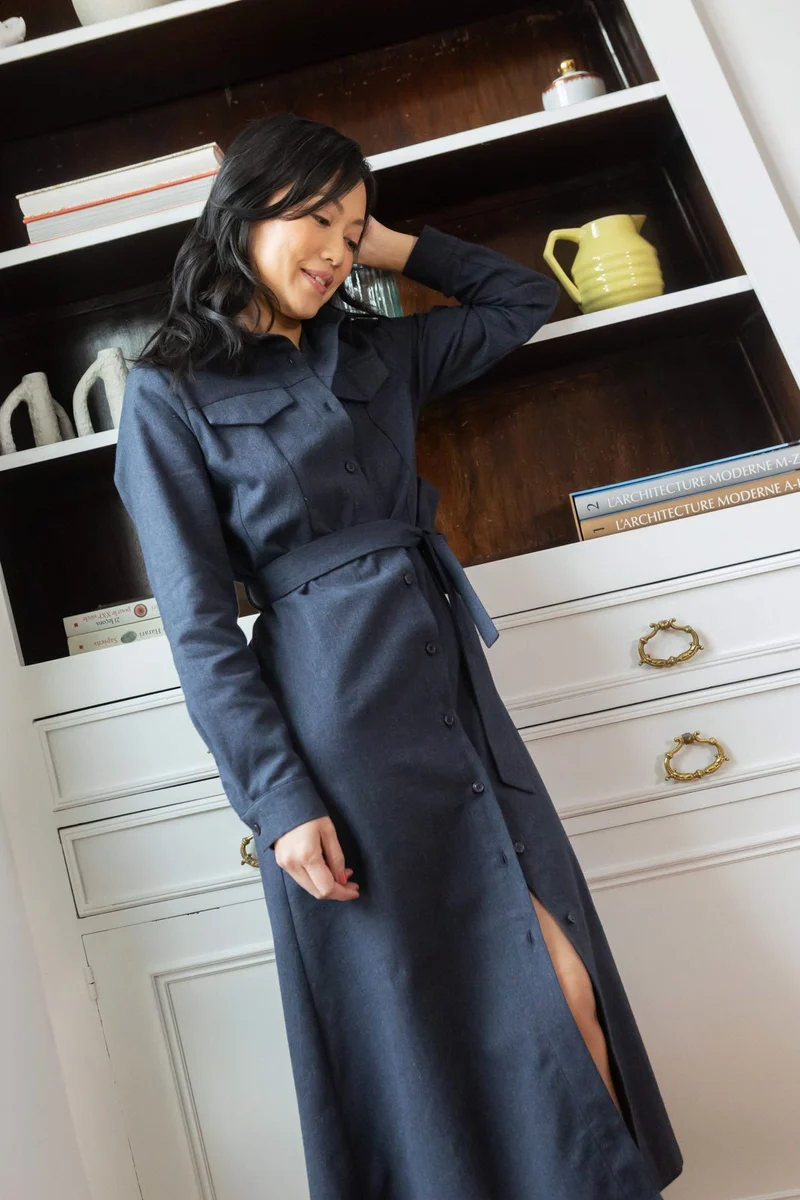 Robe Maria - bleu marine