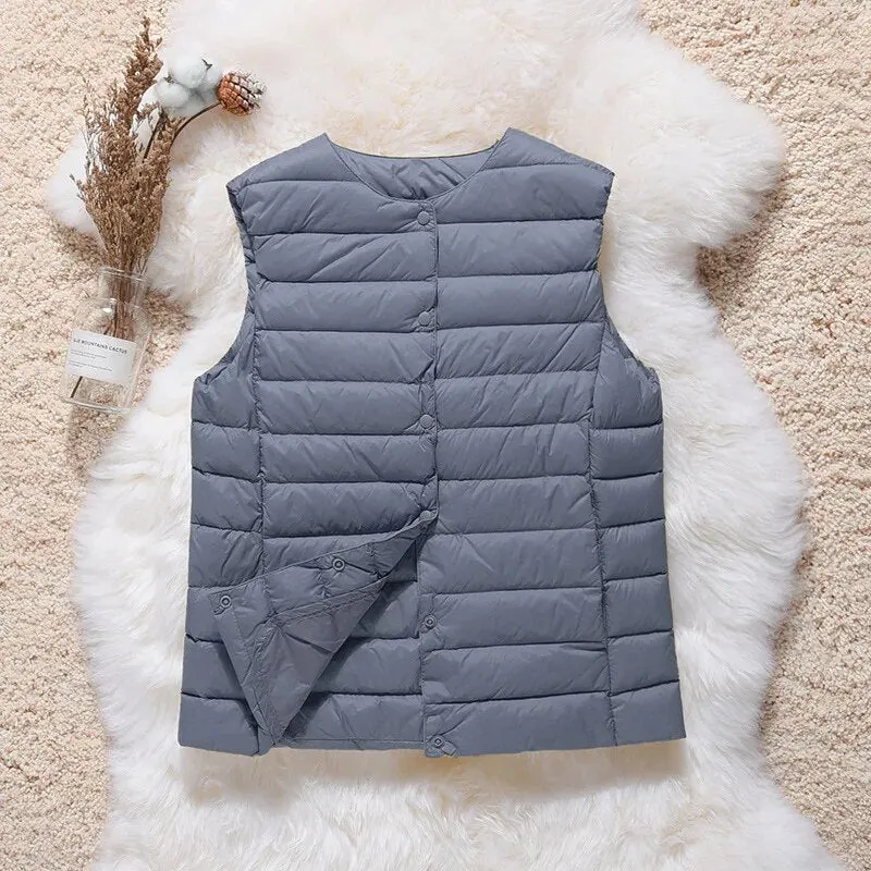 Zoe Femme Gilet Imperméable – Léger, Polyvalent & Élégant avec Poches Pratiques