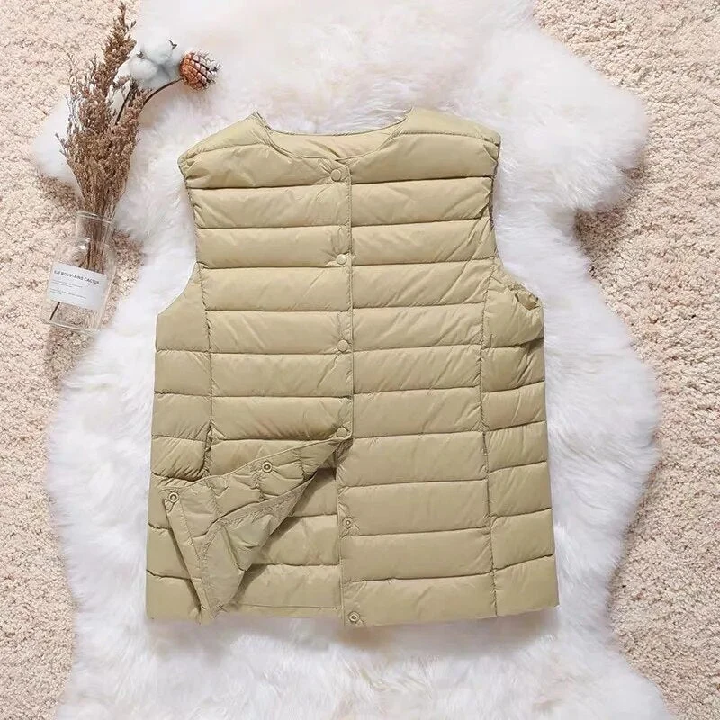 Zoe Femme Gilet Imperméable – Léger, Polyvalent & Élégant avec Poches Pratiques