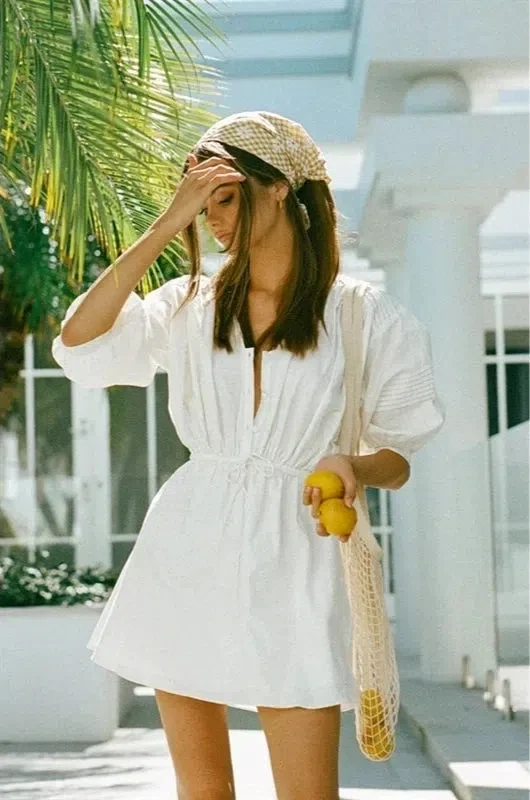 Robe Courte Blanche - Sabine