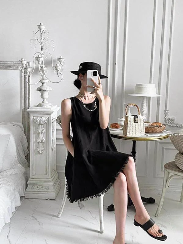 Robe Trapèze Lin - Sabrina