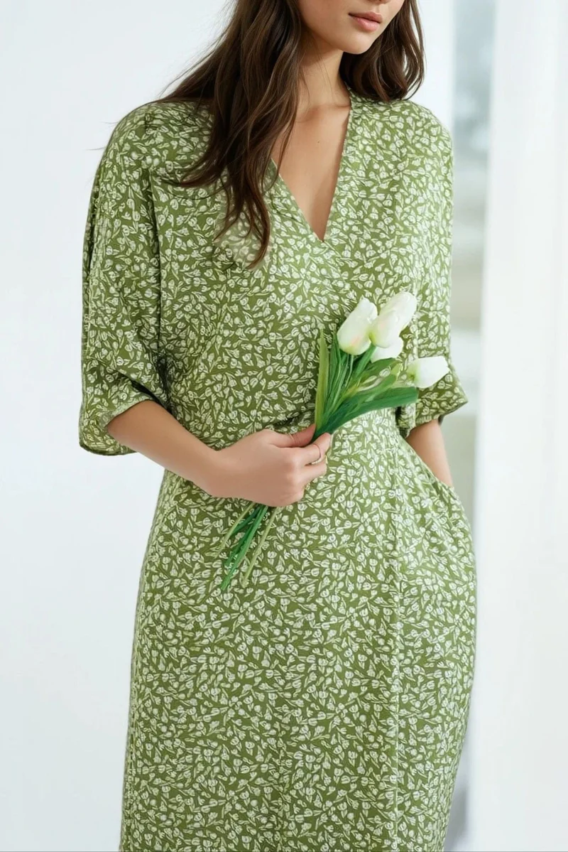 Robe Longue Fluide Fleurie - Coline