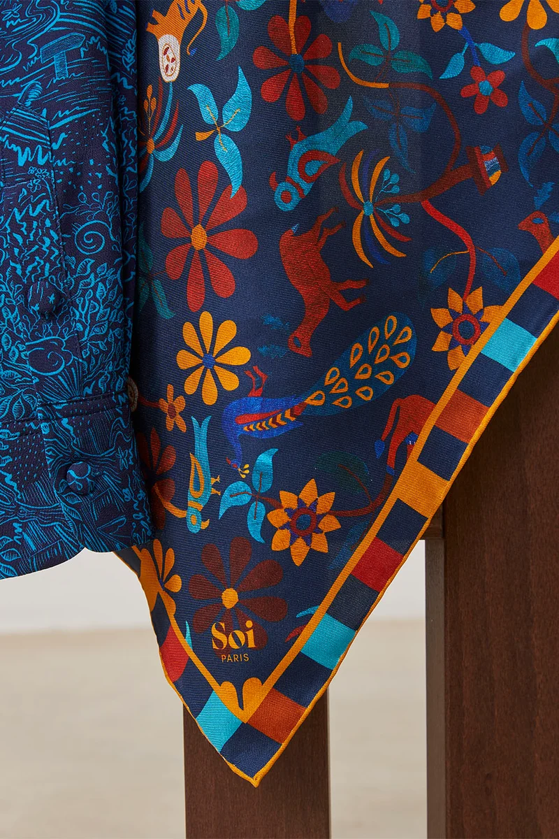 Foulard en soie Jaipur Mon Amour