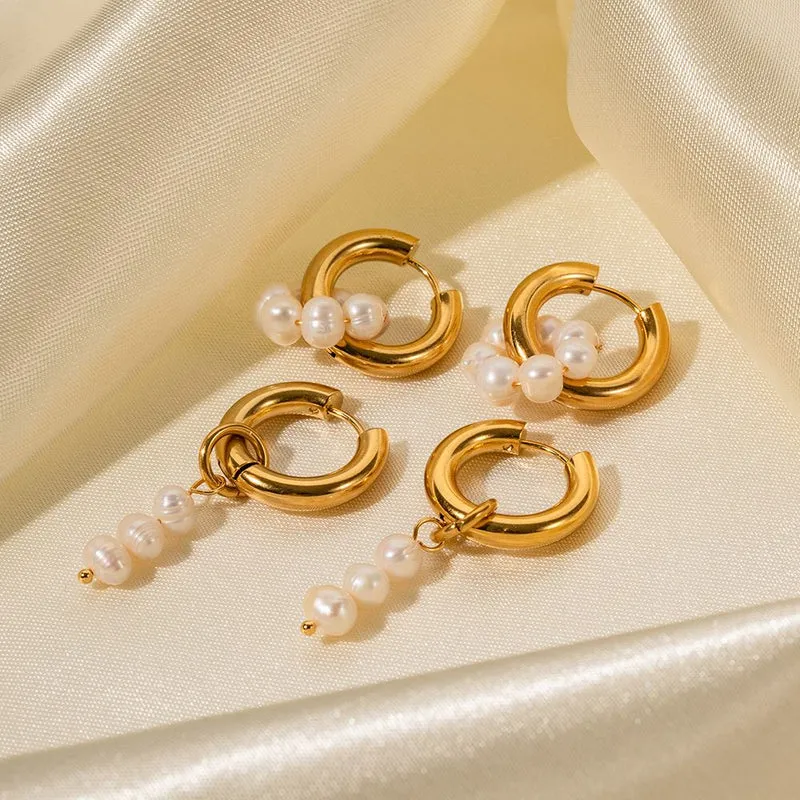 Boucle d'Oreille en Perle - Coralie