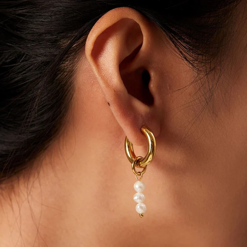 Boucle d'Oreille en Perle - Coralie
