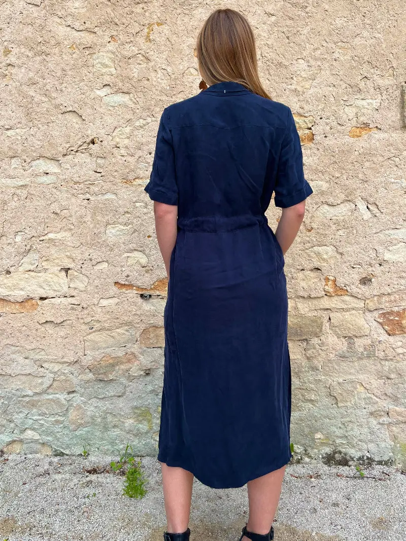 Robe Chemise Bleu Marine - Constance