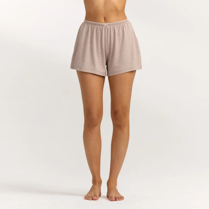 Short de Pyjama Modal - Brun Chiné