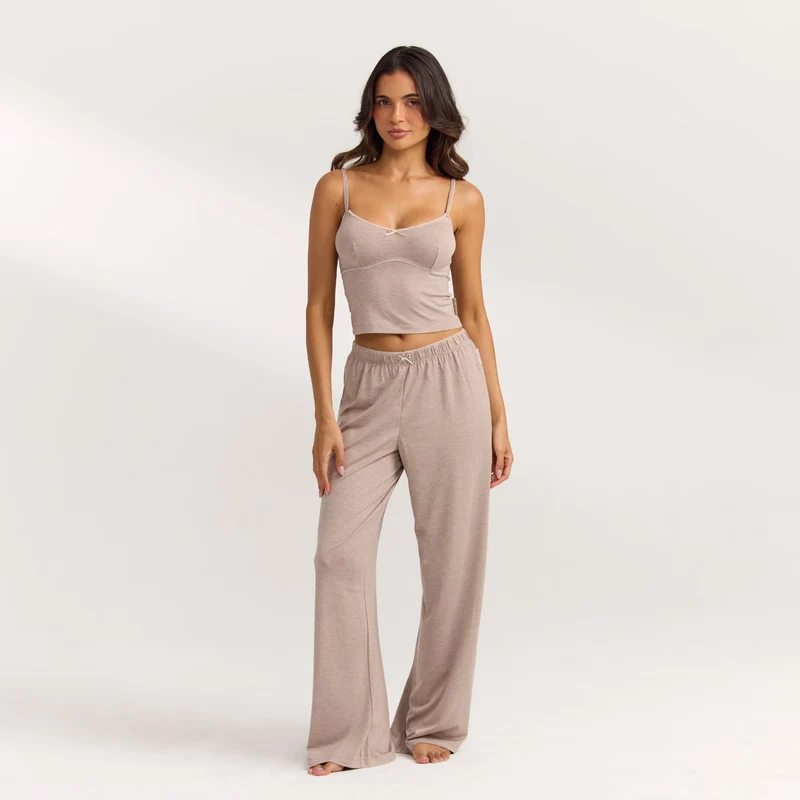 Pantalon de Pyjama Modal - Brun Chiné