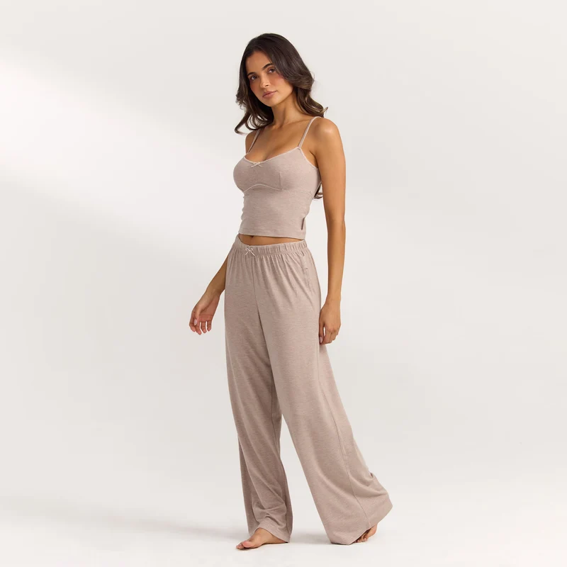 Pantalon de Pyjama Modal - Brun Chiné