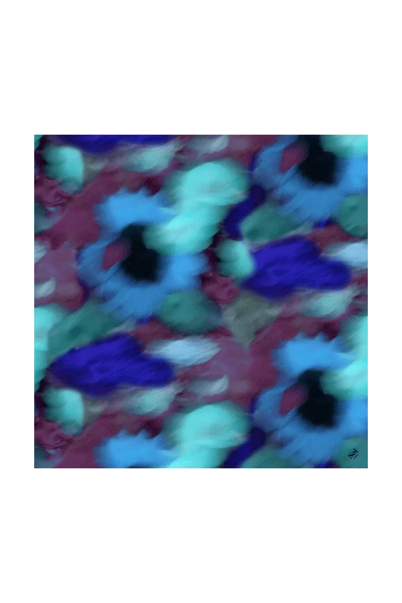 Foulard en soie Flora Aquatique