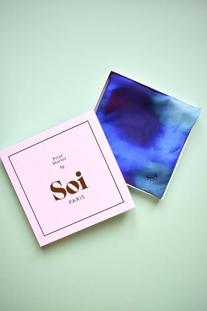 Foulard en soie Flora Aquatique