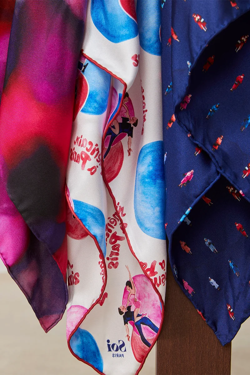 Foulard en soie Un Américain à Paris