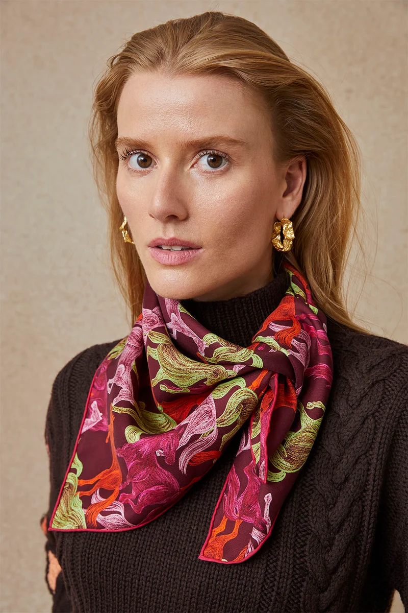 Foulard en soie Rodéo