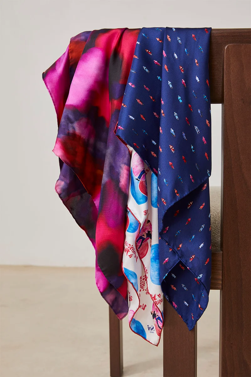 Foulard en soie Flora Pivoine