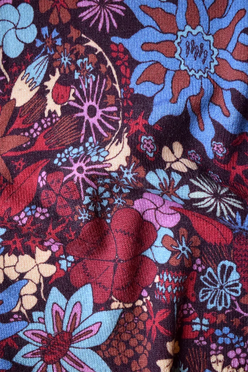 Pull Trèfle Rubis en Laine