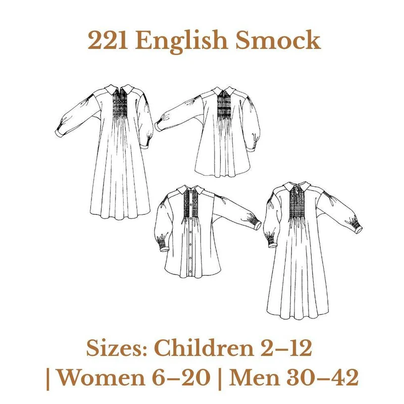 PATRON DE COUTURE PDF | 221 Sarrau anglais | Folkwear | UNISEXE