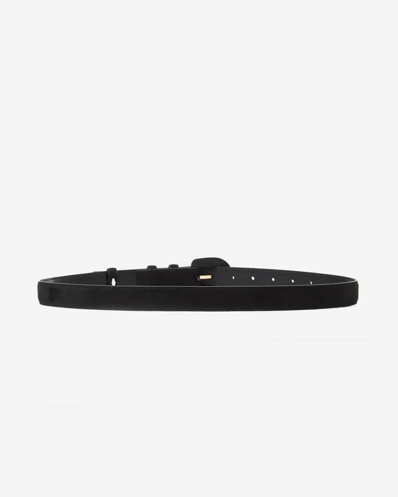 Ceinture en suédine boucle assortie noir Scotland