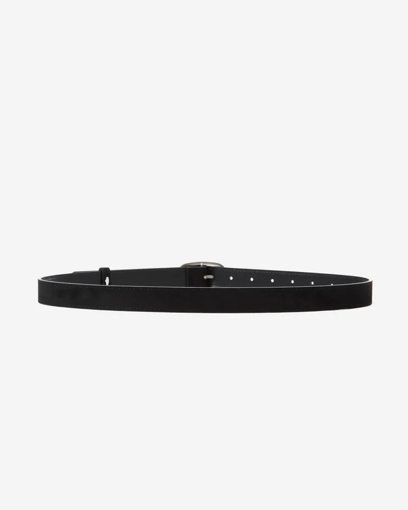 Ceinture en suédine boucle argenté noir Abbey