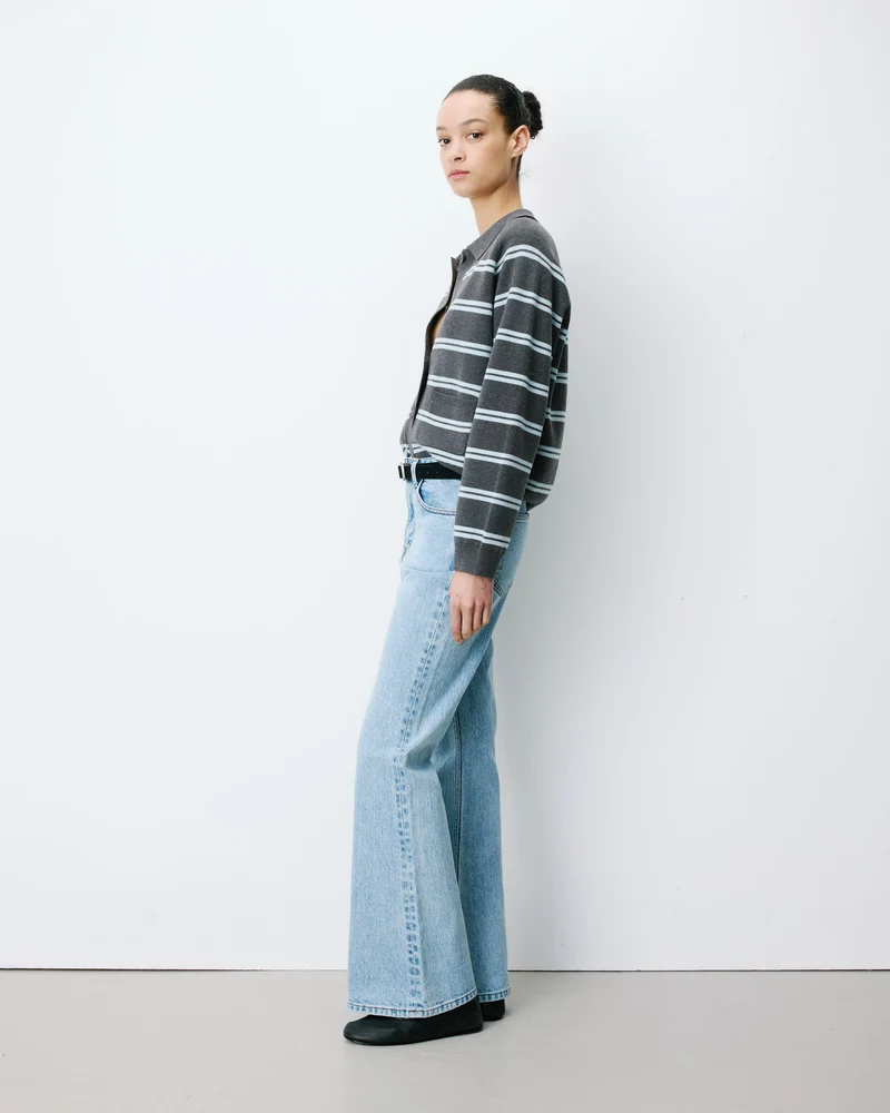 Jean flare délavé taille mi haute skyblue Joseph