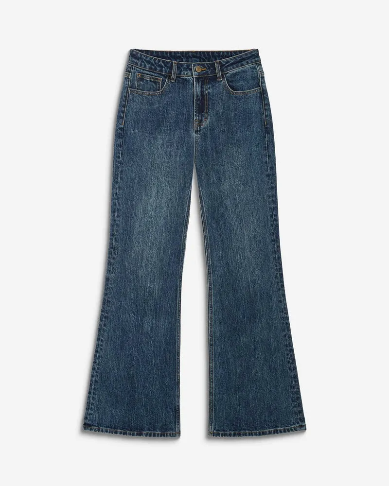 Jean flare délavé taille mi haute vintageblue Joseph