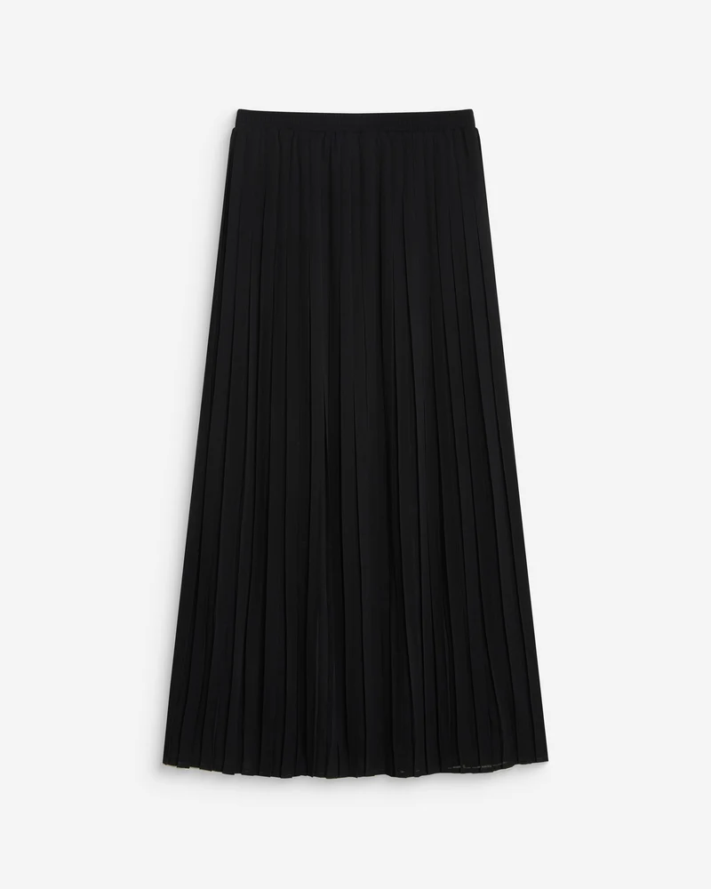 Jupe longue plissée noir Anissa