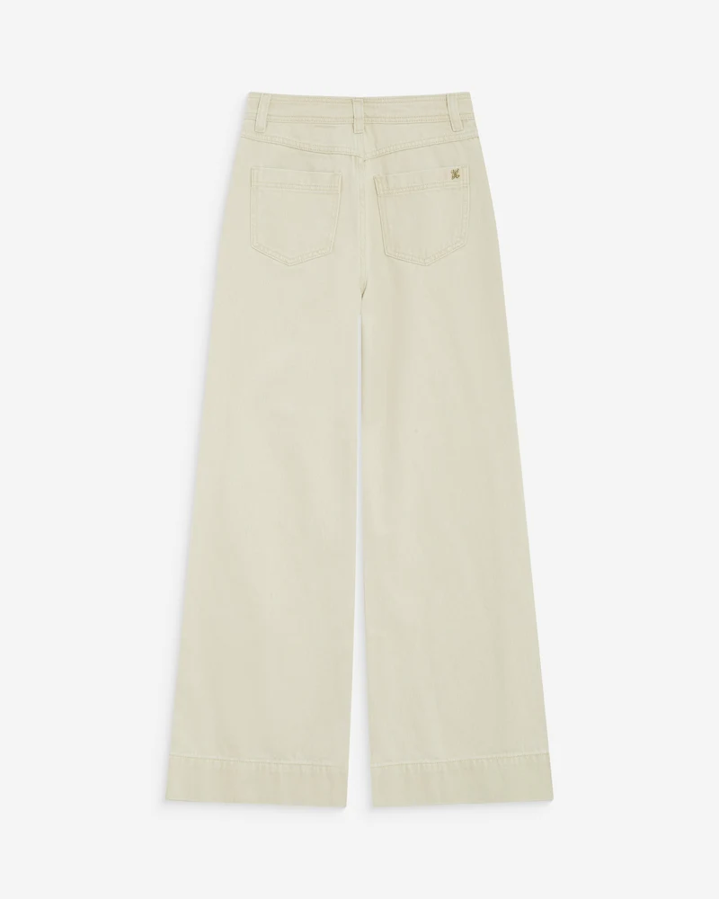 Jean droit taille haute poches plaquées sable Jacob