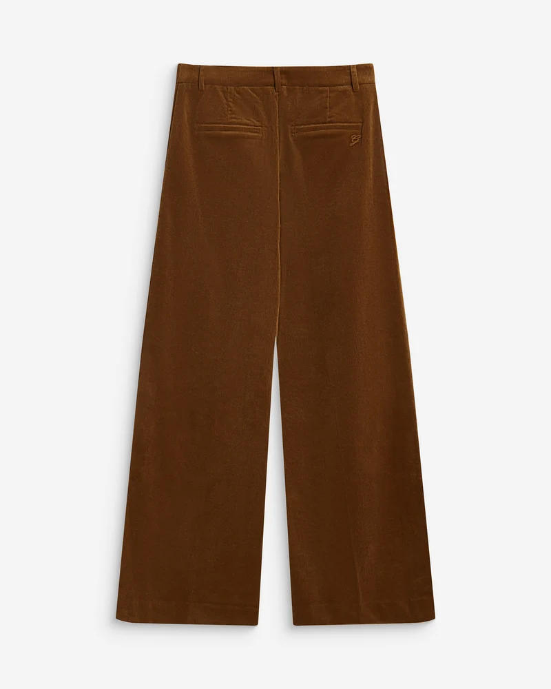 Pantalon oversize velours côtelé coffee Abriel