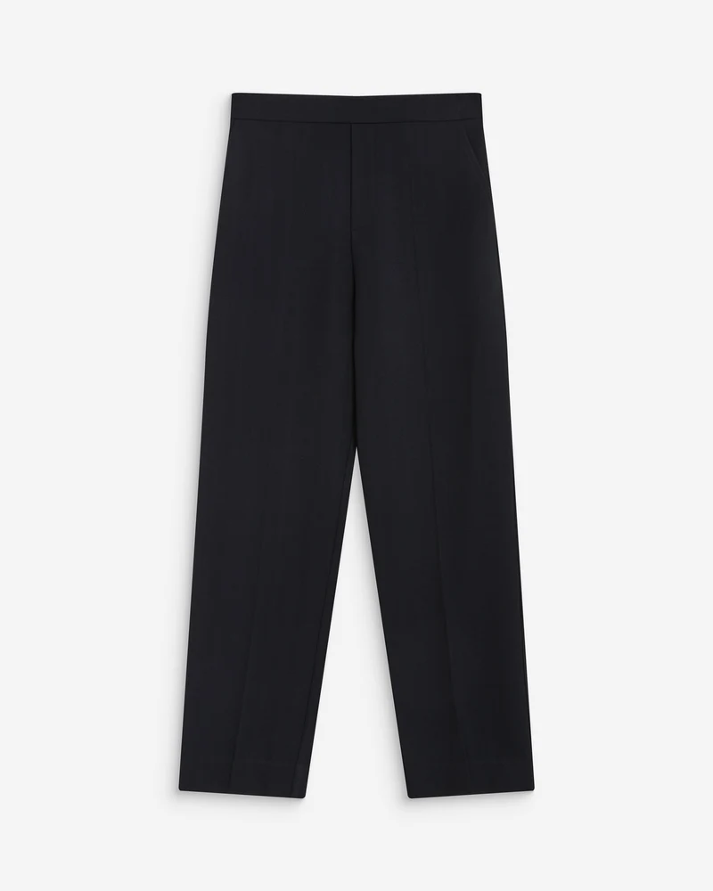 Pantalon cigarette court taille haute marine Armstrong
