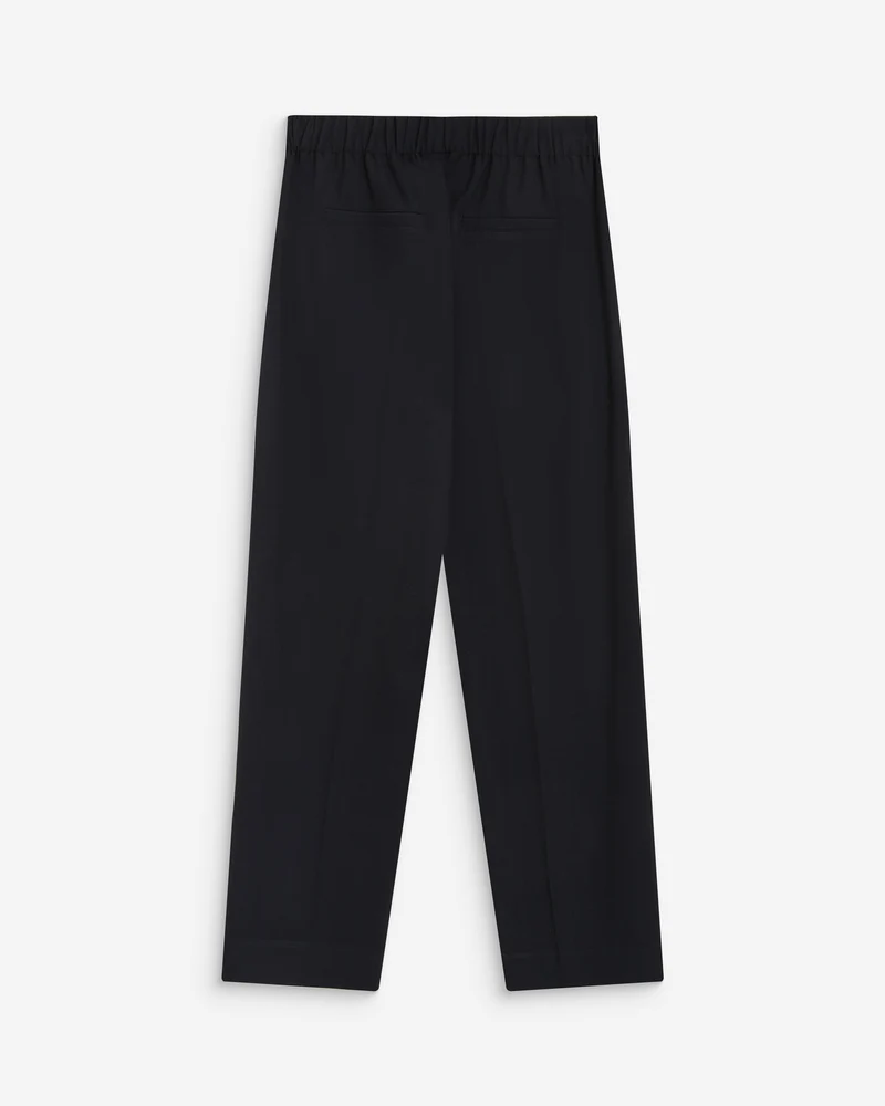 Pantalon cigarette court taille haute marine Armstrong