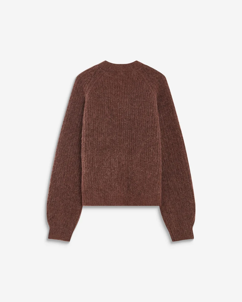 Cardigan oversize manches longues parme Saluda