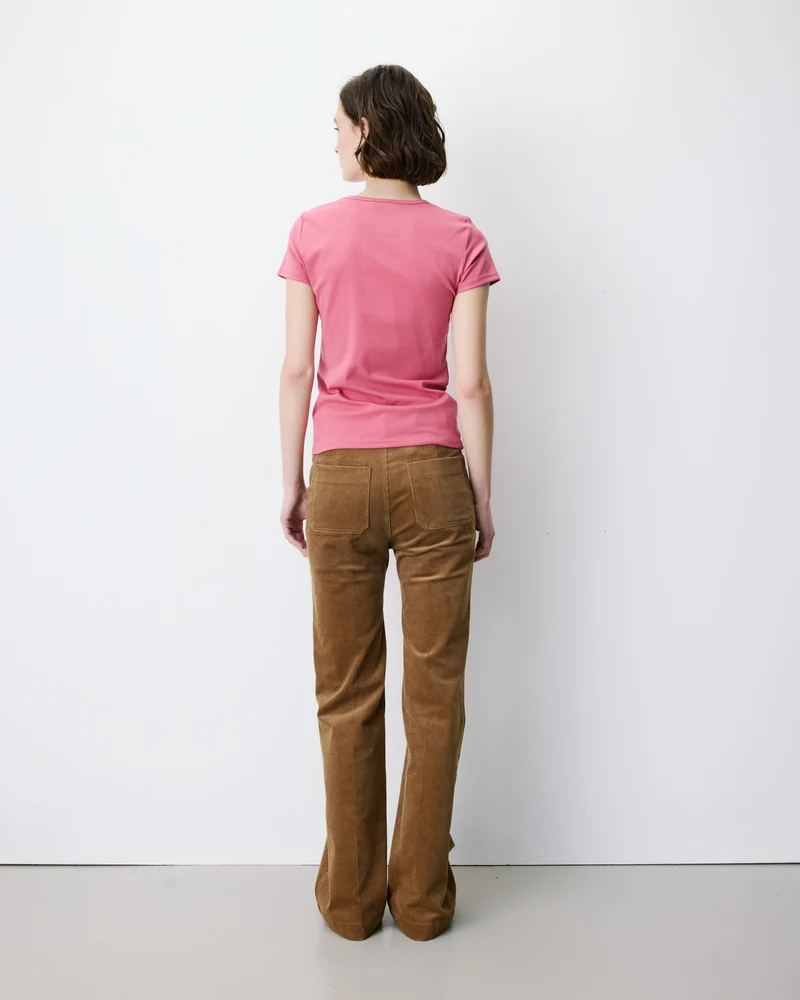 T-shirt col rond à message blush Amoris