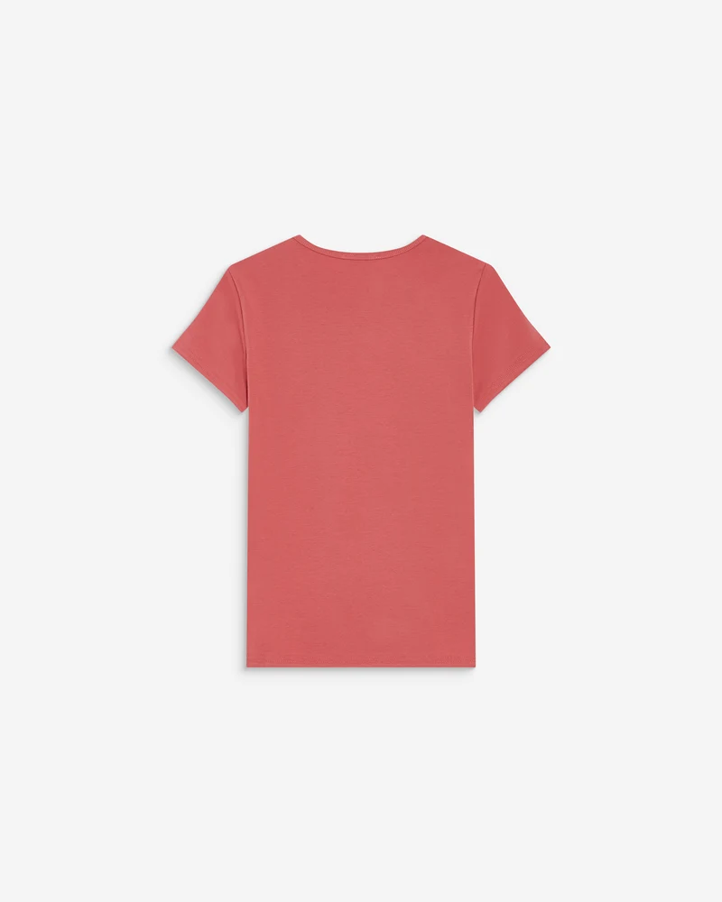T-shirt col rond à message blush Amoris