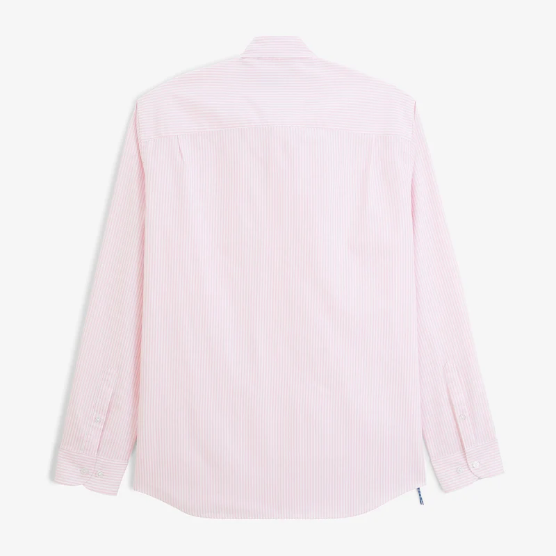 Chemise manches longues Oxford coton rayée rose SBPLAY