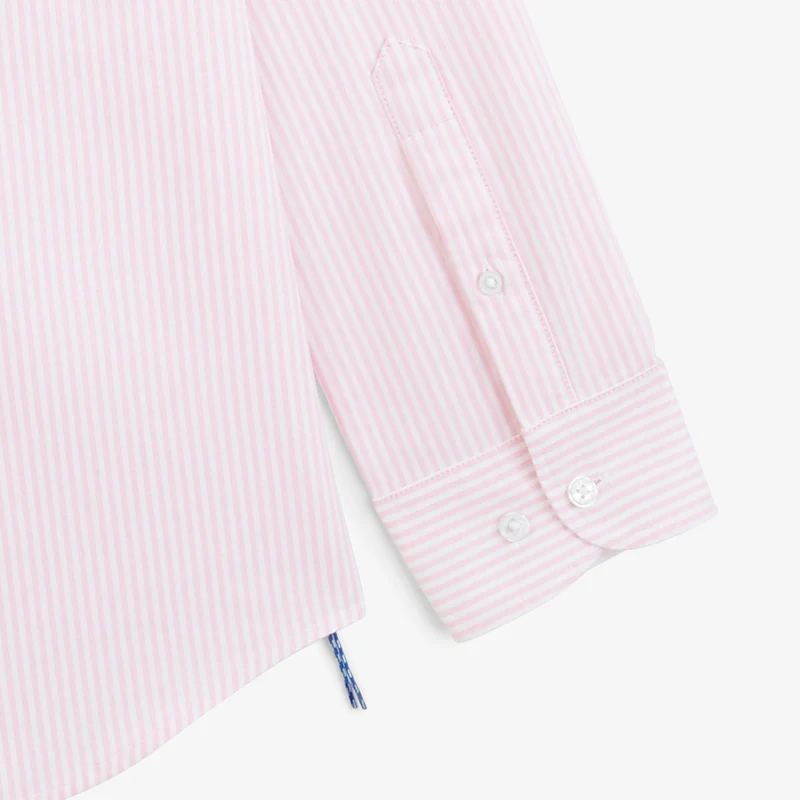 Chemise manches longues Oxford coton rayée rose SBPLAY
