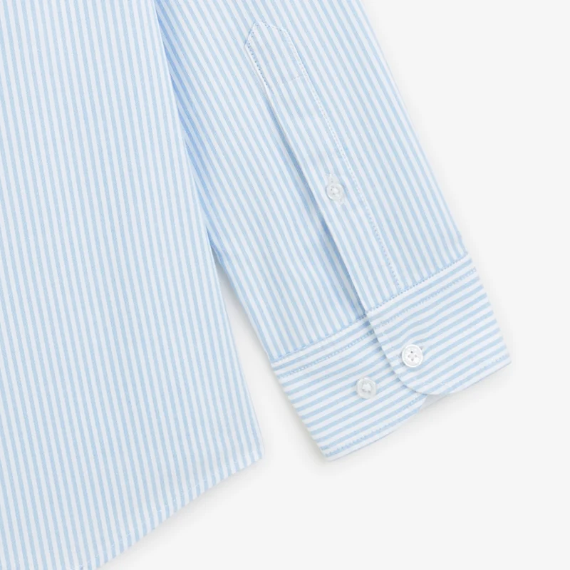 Chemise manches longues Oxford rayée bleu SBPLAY
