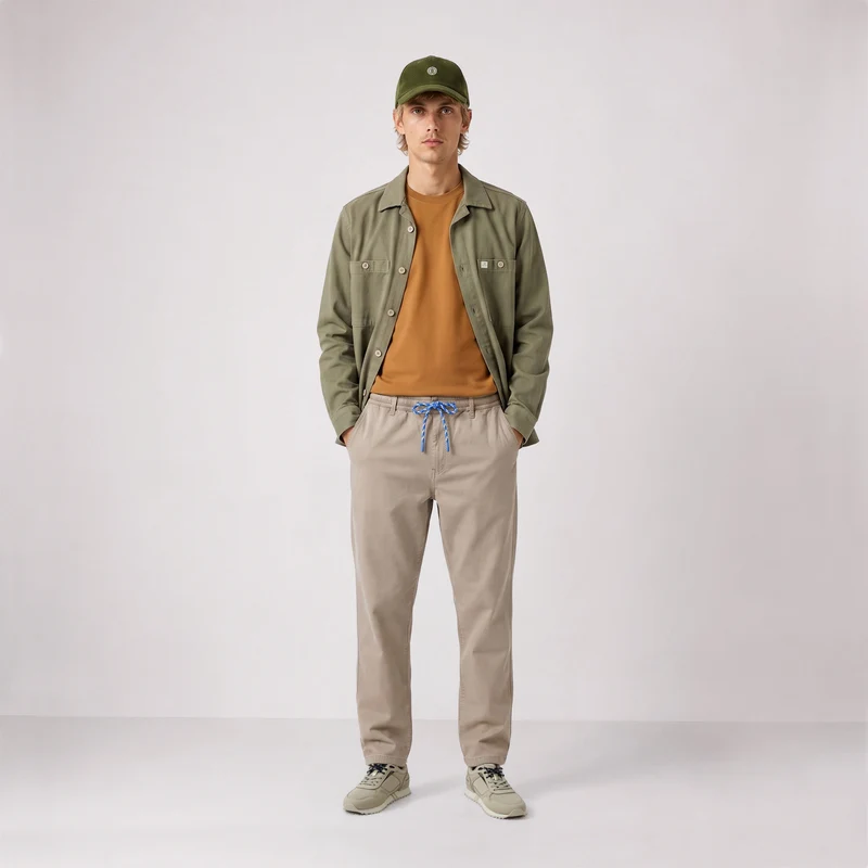 Veste worker manches longues 100% coton taupe Warren SBPLAY