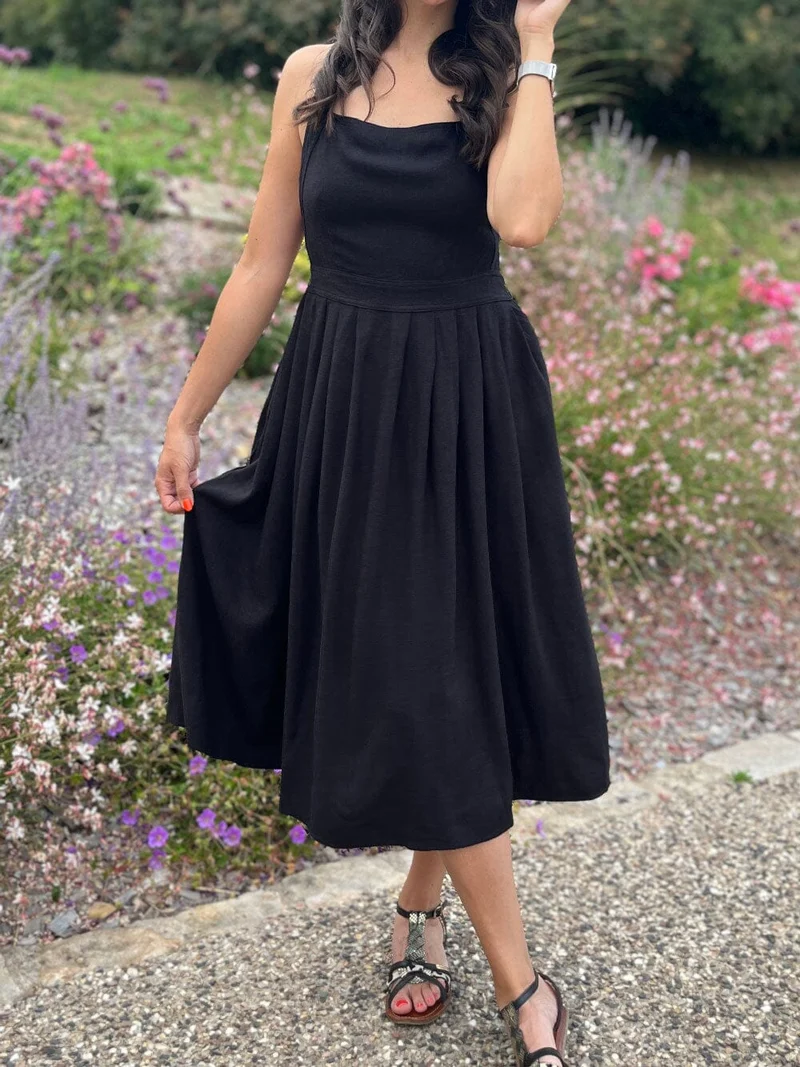 Robe Lin Dos Croisé - Louisa
