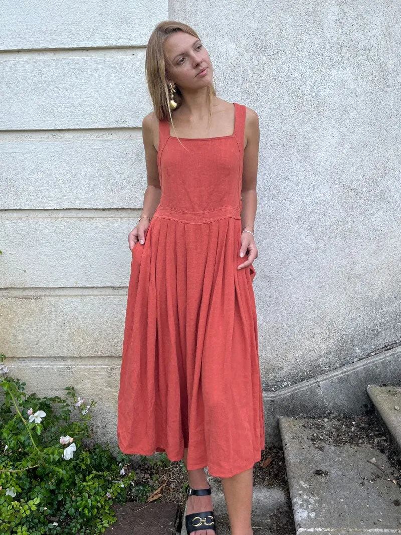 Robe Lin Dos Croisé - Louisa