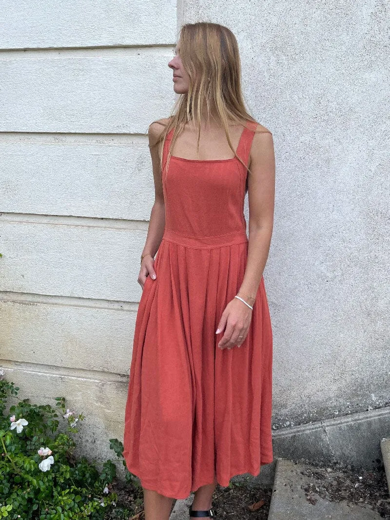 Robe Lin Dos Croisé - Louisa