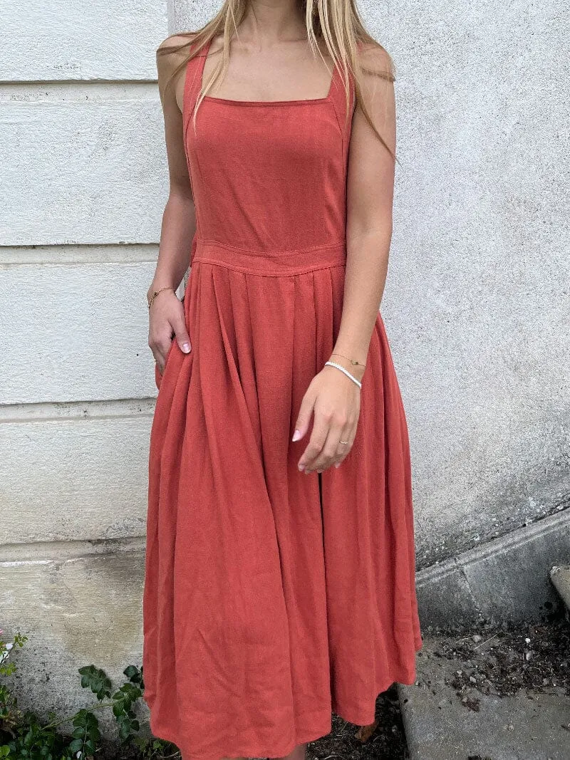 Robe Lin Dos Croisé - Louisa