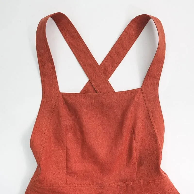Robe Lin Dos Croisé - Louisa