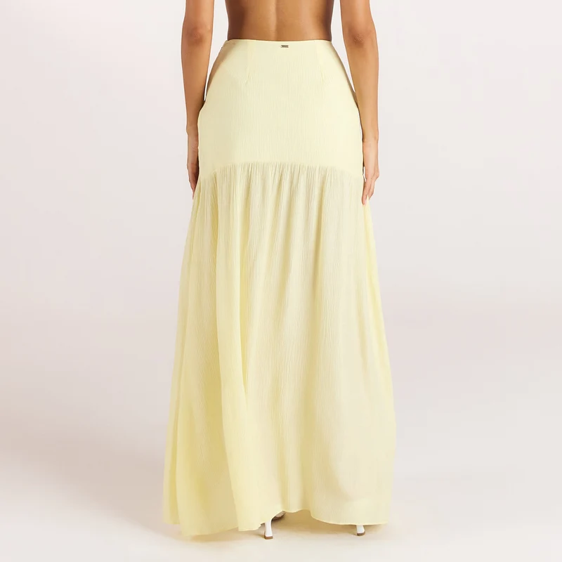 Jupe Maxi Transparente - Jaune Citron
