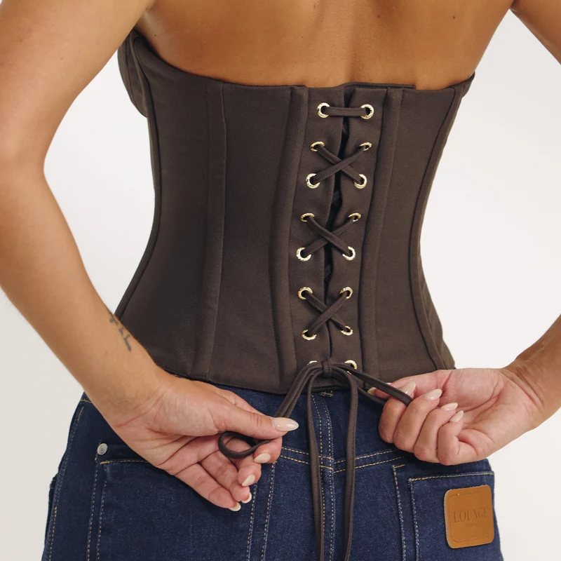 Bustier Bandeau - Marron Foncé