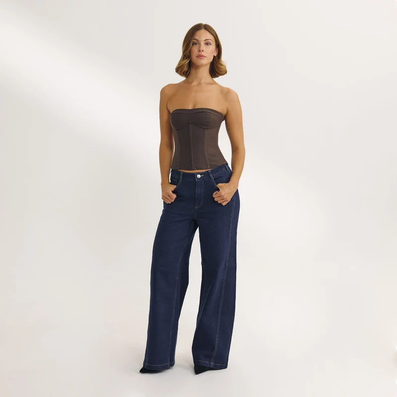 Bustier Bandeau - Marron Foncé