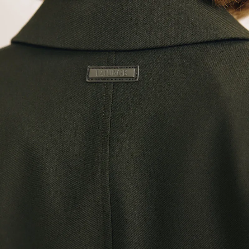 Blazer Ajusté avec Détail de Couture - Vert Foncé
