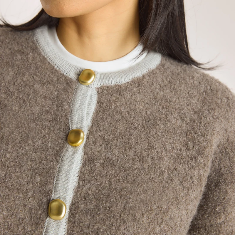 Veste en Mélange de Laine - Truffe